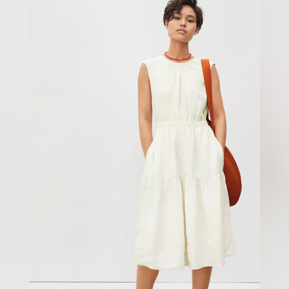 Everlane Linen Open-Back Dress, size 2, NWT - Picture 5 of 5